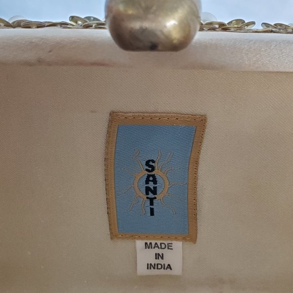 Santi Vintage Sequin Beaded Clutch Bag - Picture 7 of 9